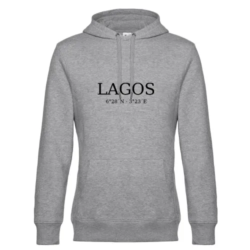 Lagos Koordinaten Hoodie Männer King Hooded