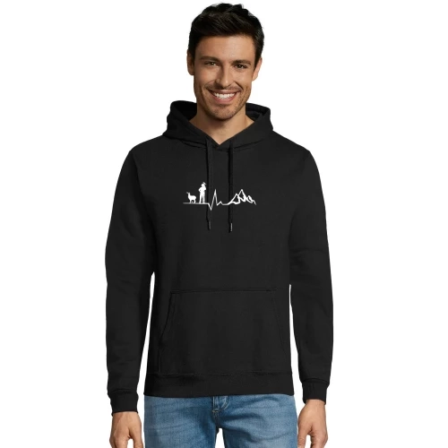 Landwirt Gebirge Farmer Ziege Berge Herzschlag Männer Hoodie