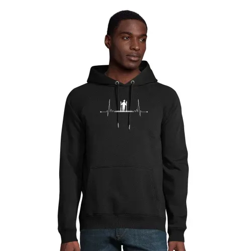 Landwirt Puls Farmer Herzschlag Feldarbeiter Hoodie Männer Stellar Bio