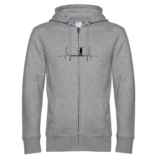 Landwirt Puls Farmer Herzschlag Feldarbeiter Hoodie Männer King Zipped