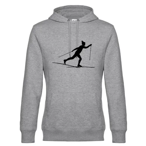 Langlauf Skifahrer Langlauf Hoodie Männer King Hooded