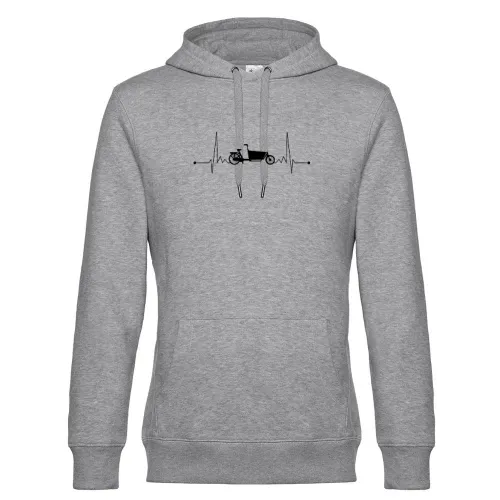Lastenrad Cargo Bike Herzschlag - Hollandrad Puls Männer Hoodie