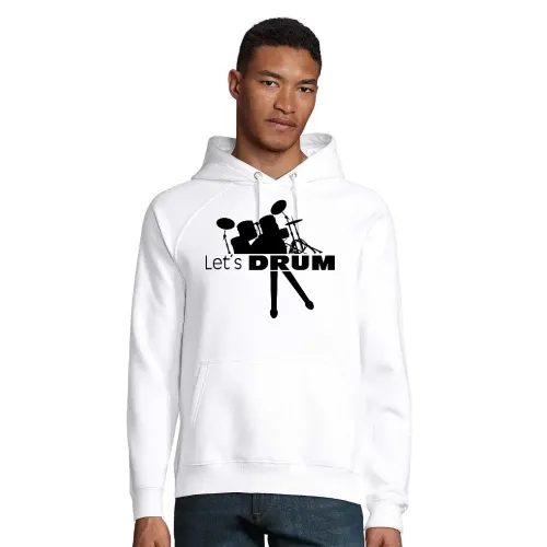 Lets Drum Schlagzeug mit Sticks Männer Hoodie