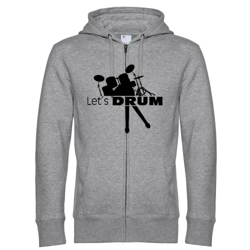 Lets Drum Schlagzeug mit Sticks Männer Hoodie