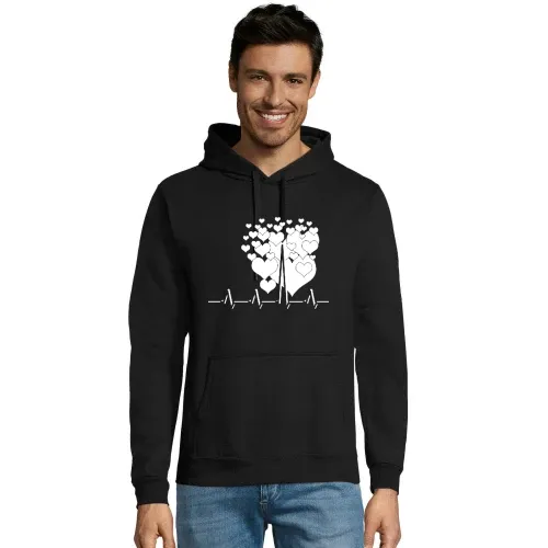 Liebe Herzschlag Hoodie Männer Snake