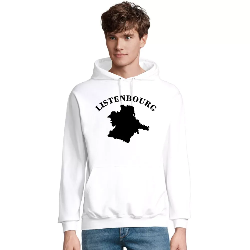 Kapuzenpulli mit Taschen Männer Hoodie mit Aufdruck 'Listenbourg'