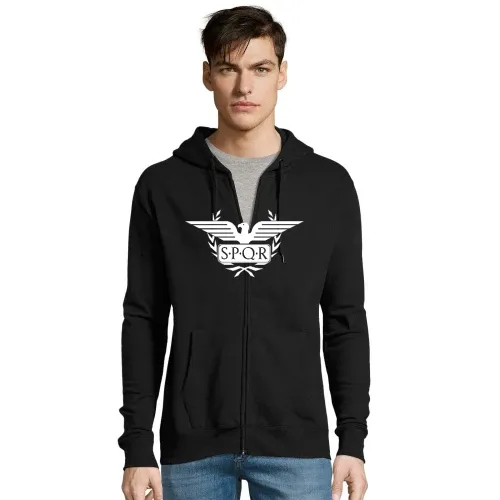 Lorbeerkranz Aquila Adler SPQR Rom Männer Hoodie