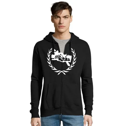 Lorbeerkranz SPQR Rom Umriss Männer Hoodie