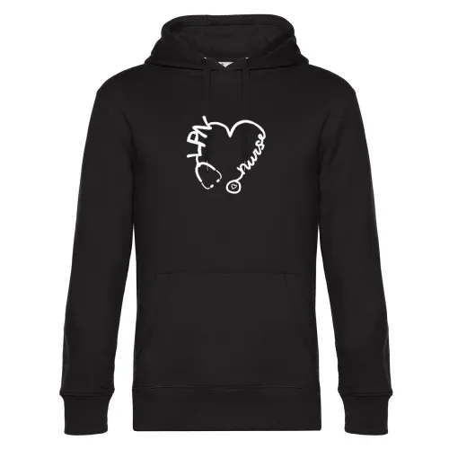 LPN Krankenschwester Stethoskop Herz Krankenpflege Hoodie Männer King Hooded