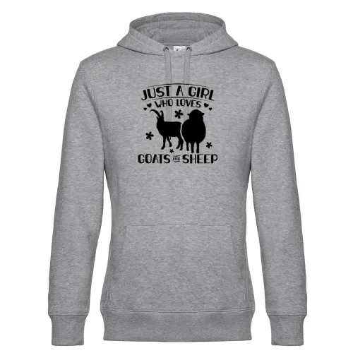 Mädchen mag Ziegen und Schafe Landwirt Bauernhof Hoodie Männer King Hooded