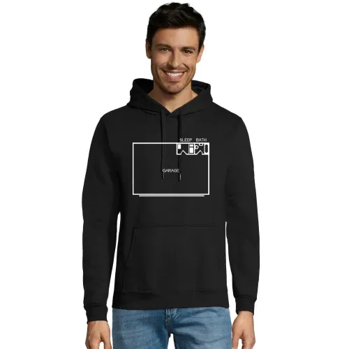 Männer Wohnung Hoodie