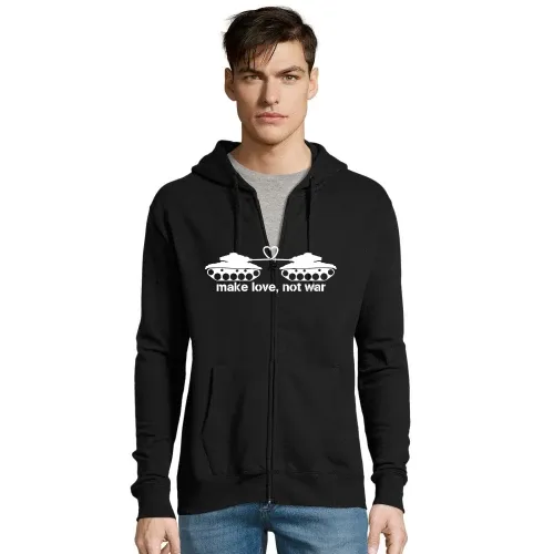 make love, not ware Männer Hoodie