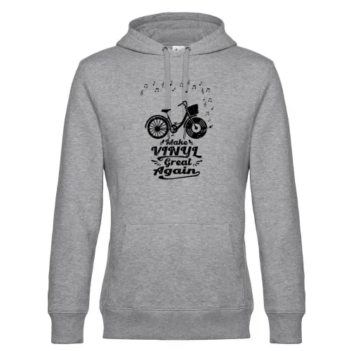 Make Vinyl Great Again Fahrrad mit Schallplatte Hoodie Männer King Hooded