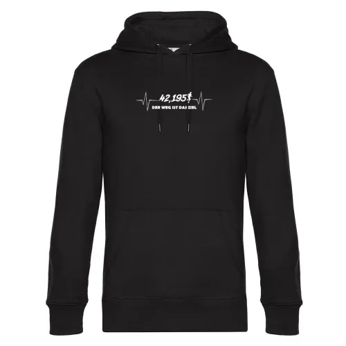 Marathon 42km Lauf Der Weg ist das Ziel Hoodie Männer King Hooded
