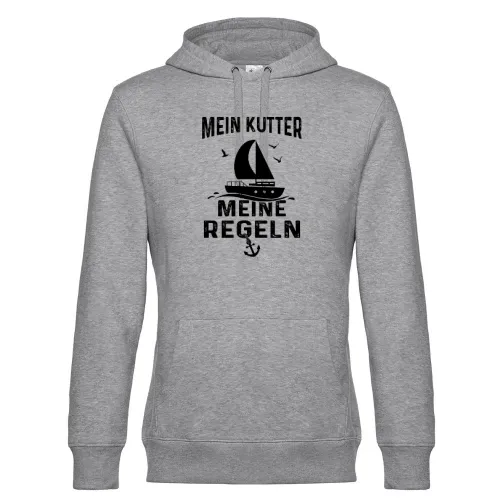 Mein Kutter Meine Regeln Bootsfahrer Kapitän Hoodie Männer King Hooded