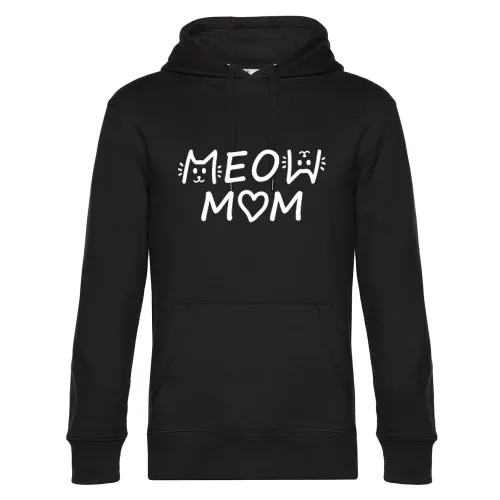 Meow Mom Katzendame Katzenliebhaber Hoodie Männer King Hooded