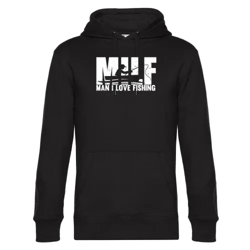 MILF Lustiges Angler Design Hoodie Männer King Hooded