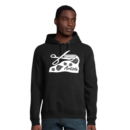 Mit Stoff und Schere zum Kunstprojekt Hoodie Männer Stellar Bio