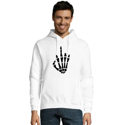 Mittelfinger aus Knochen 2.0 Männer Hoodie