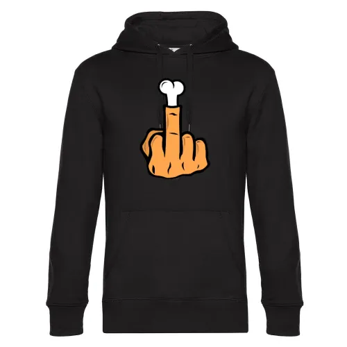Mittelfinger aus Knochen Hoodie Männer King Hooded