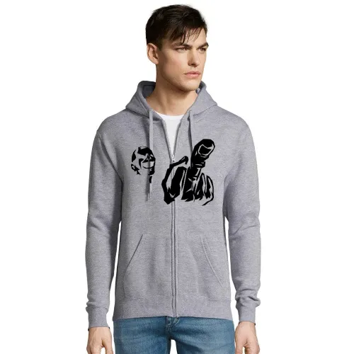 Mittelfinger Fratze Männer Hoodie
