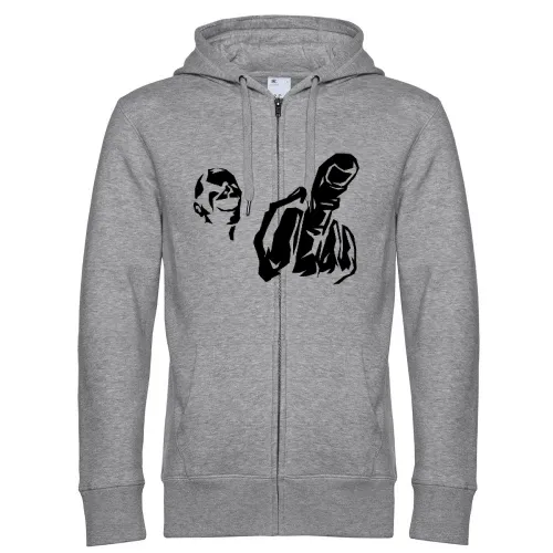 Mittelfinger Fratze Männer Hoodie