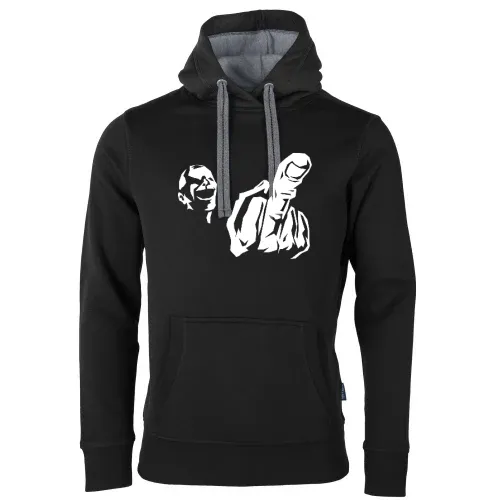 Mittelfinger Fratze Männer Hoodie