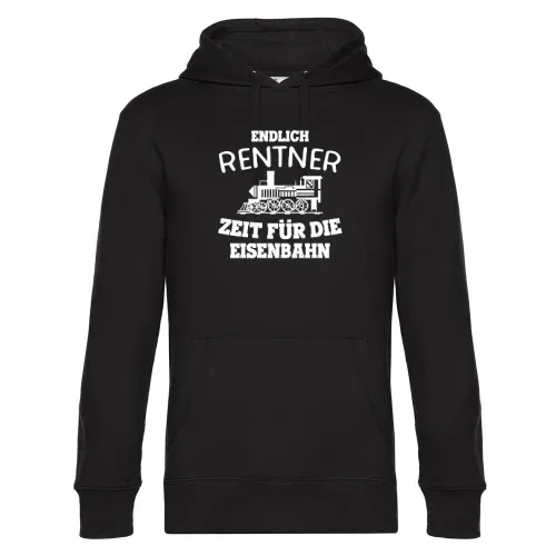 Modelleisenbahn Rentner Eisenbahn Rente Dampflok Männer Hoodie