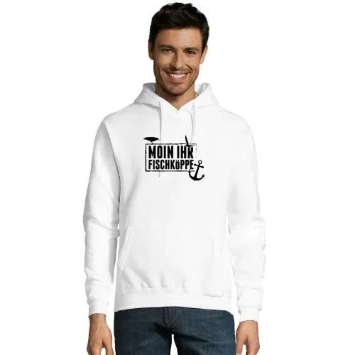 Moin Ihr Fischköppe Nordensee Geschenkidee Hoodie Männer Snake