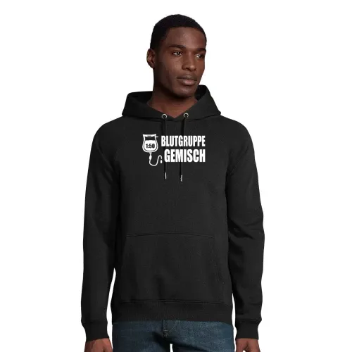 Mopedfahrer Gemisch 1:50 Blutgruppe Moped Geschenk Hoodie Männer Stellar Bio