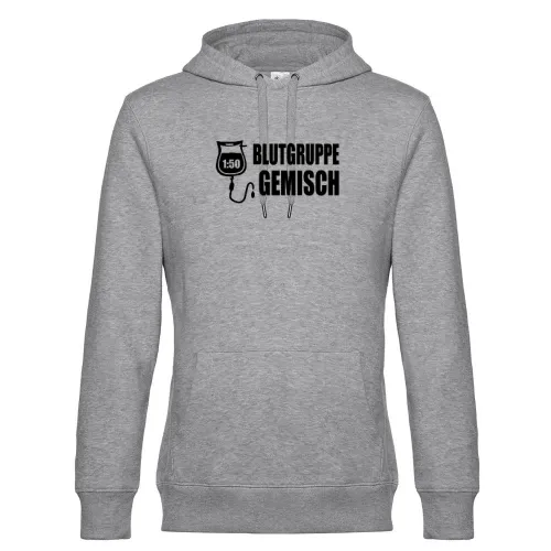 Mopedfahrer Gemisch 1:50 Blutgruppe Moped Geschenk Hoodie Männer King Hooded