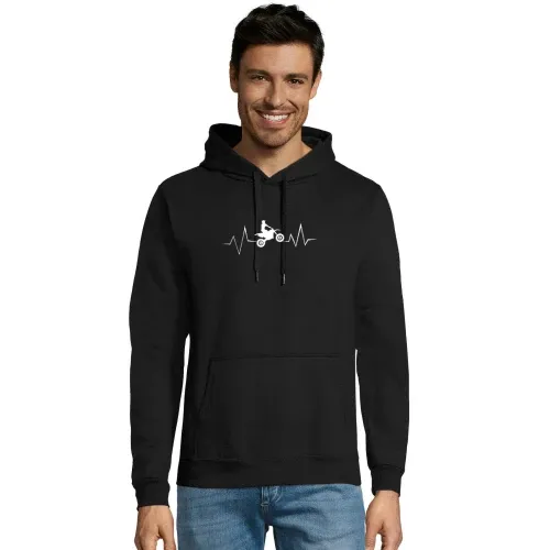 Motocross Herzschlag Cross Enduro Biker Puls Hoodie