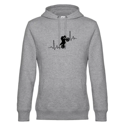 Motocross Wheelie Puls Enduro Cross Herzschlag Hoodie Männer King Hooded