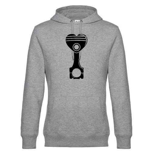 Motorkolben Herz Männer Hoodie