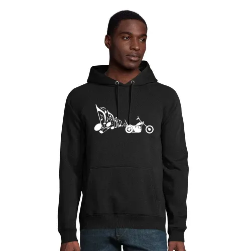 Motorrad Chopper Auspuff Musik  Hoodie Männer Stellar Bio