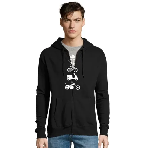 Motorrad Chopper Evolution Front Hoodie Männer Seven
