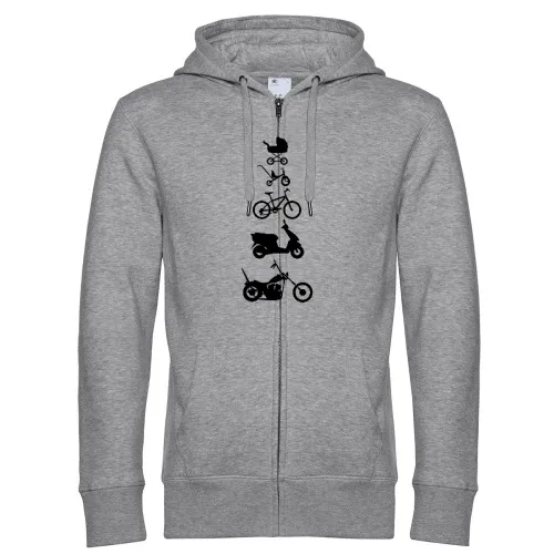 Motorrad Chopper Evolution Front Hoodie Männer King Zipped