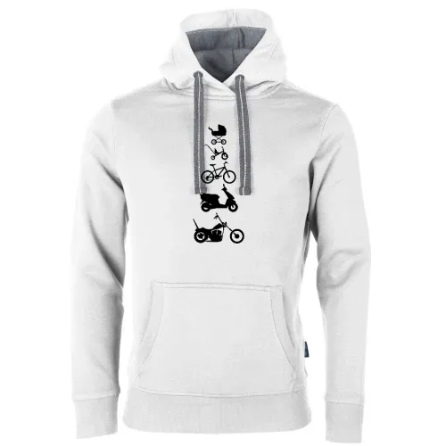 Motorrad Chopper Evolution Front Hoodie Männer Unisex Sweat