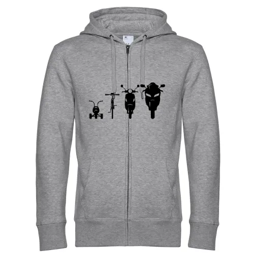 Motorrad Evolution Front Männer Hoodie