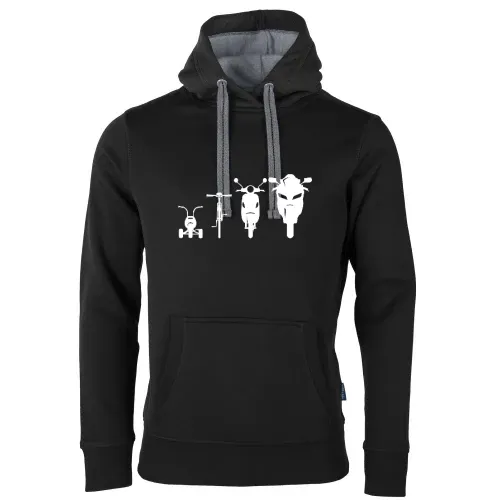 Motorrad Evolution Front Männer Hoodie