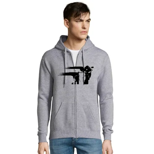 Motorrad Evolution schweif Front Männer Hoodie
