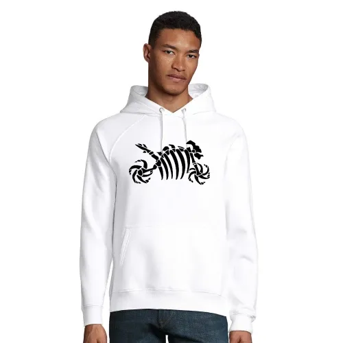 Motorrad Fossil Skelett Hoodie Männer Stellar Bio