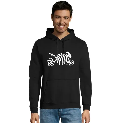 Motorrad Fossil Skelett Hoodie