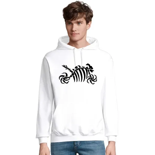 Motorrad Fossil Skelett Männer Hoodie