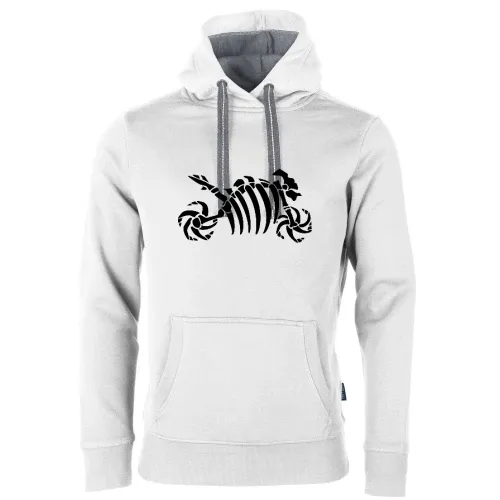 Motorrad Fossil Skelett Männer Hoodie
