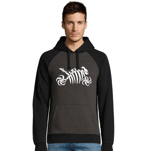 Motorrad Fossil Skelett Männer Hoodie