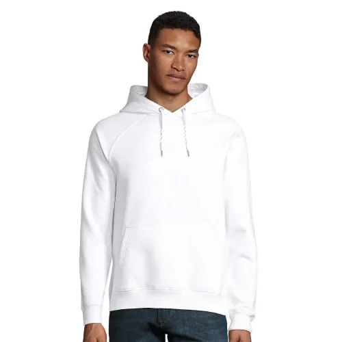Motorrad hoch3 weiß Hoodie Männer Stellar Bio
