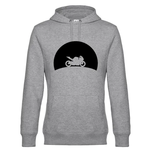 Motorrad im Sonnenuntergang Hoodie Männer King Hooded