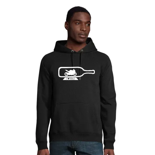 Motorrad in Flasche - Flaschenbike Hoodie Männer Stellar Bio
