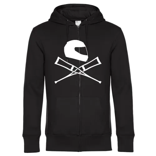 Motorradhelm mit Krücken Männer Hoodie